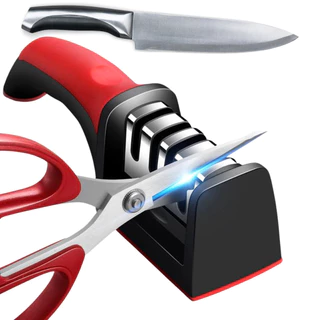 Afiador de faca de aço inoxidável profissional 4 In 1 profissional com 4 afiador de faca profissional em Oferta na Shopee