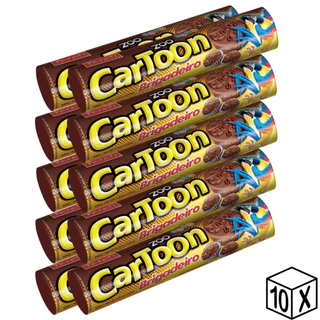 Pack 10 unidades Biscoito Recheado Zoo Cartoon Parati Sabor Brigadeiro 130g - Kit com 10x130g