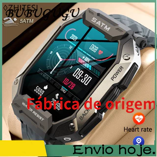 Bubububugugu Relógio Esportivo Militar Smartwatch 50M À Prova D'água Anti-Queda Exterior Durável