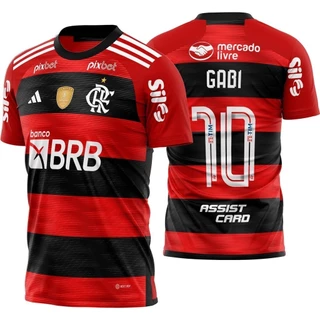 Nova Camisa do Flamengo Vermelho MASCULINO 2023/2024 Gabi Gabigol