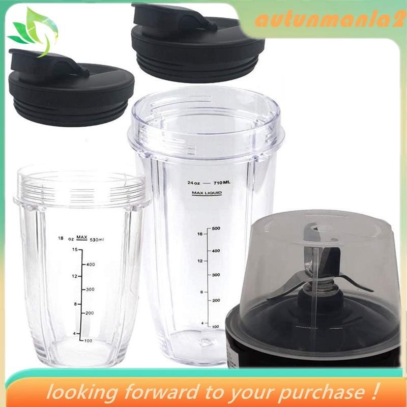 Lâmina Extratora De Peças De Reposição Com Copo 18Oz 24Oz E Tampa De Bico Para Misturador Ninja Auto-IQ De 1200W , 7 Engrenagem De Aletas
