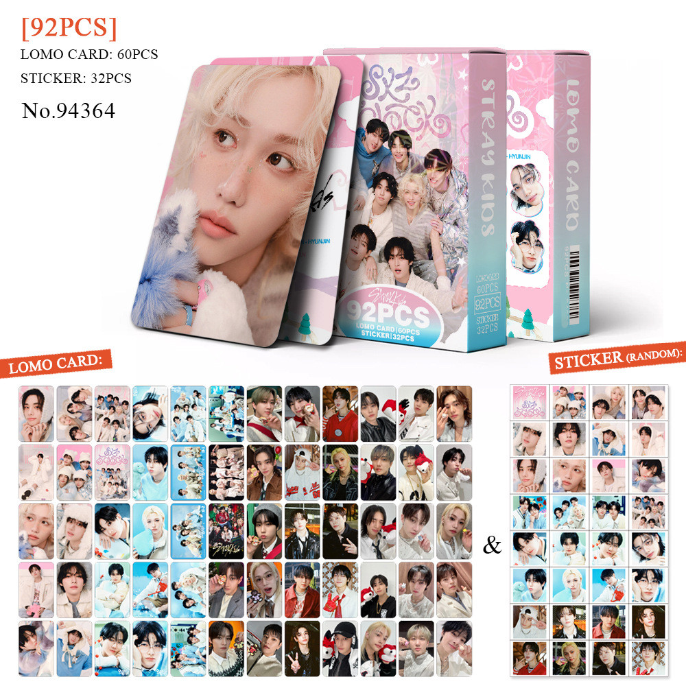 92-96pcs STRAY KIDS 5 Relógio Fanmeeting Lomo Cards SKZ HOP