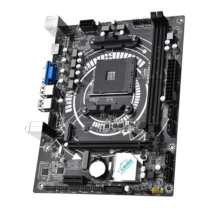Placa-Mãe JINGSHA B350M-K AMD AM4 B350 AMI EFI BIOS Memória DDR4 De Canal Duplo 64GB Suporte WiFi Para M . 2 2280 NVME/S