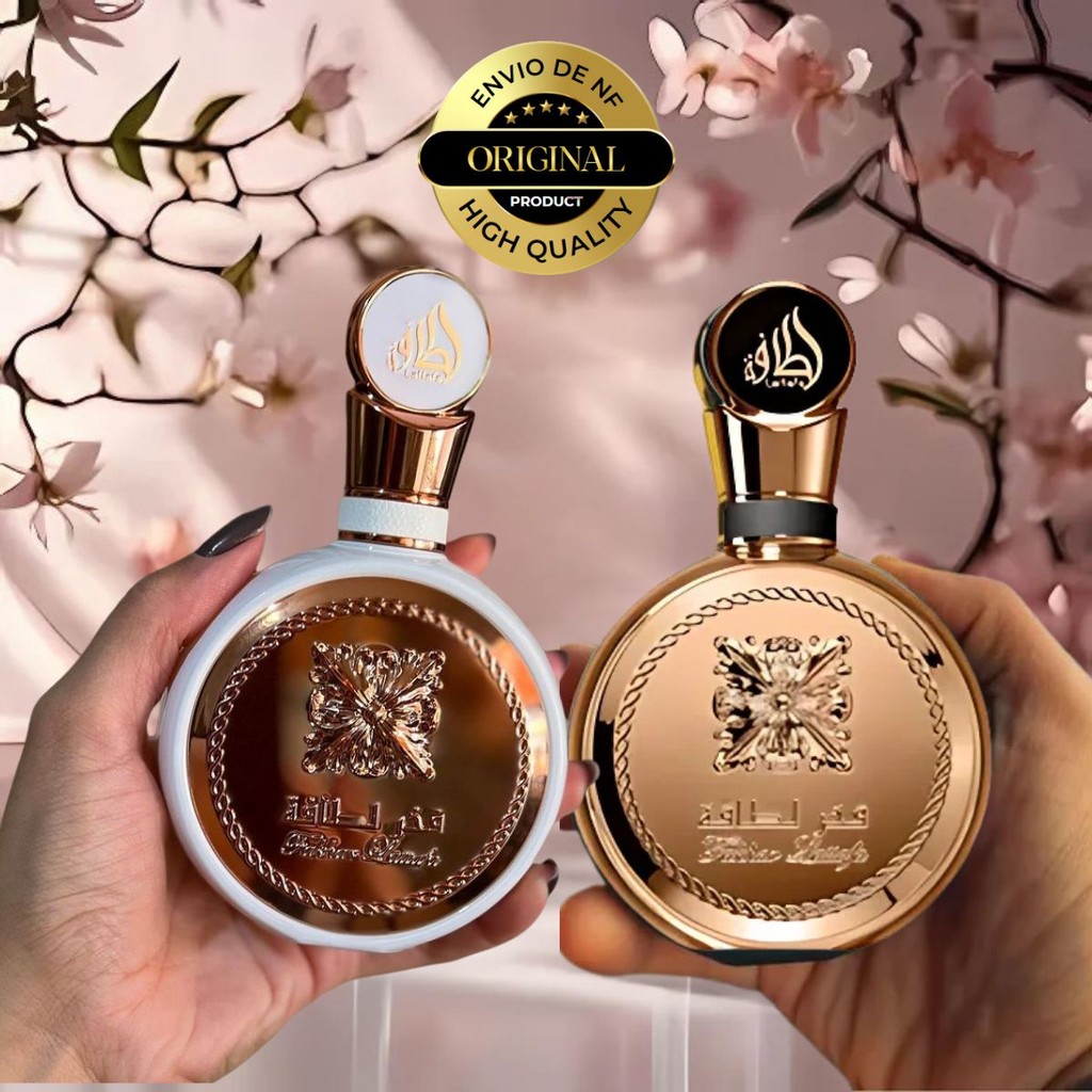 Kit Perfume Árabe Lattafa Fakhar Rose Pride e Fakhar Gold Extrait