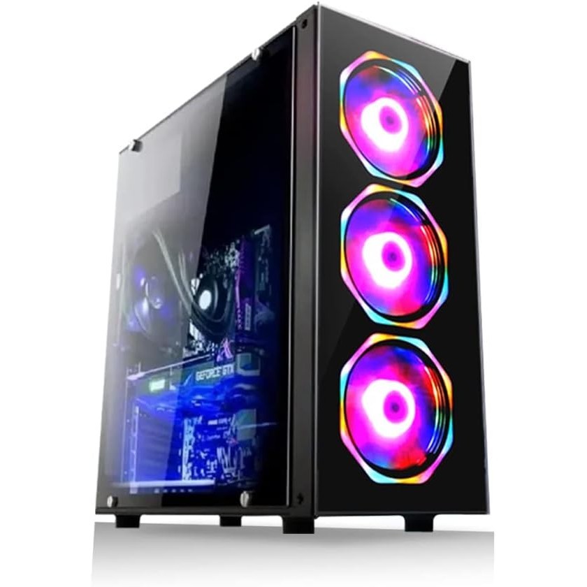GABINETE GAMER BRAZIL-PC BPC-330 LATERAL DE VIDRO S/ FAN - PRETO ...