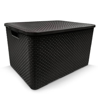 Caixa organizadora com tampa 40 litros - Rattan - Arqplast