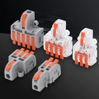 Rápido Universal Compact Conductor Junction Box primavera splice Bloco Terminal Push-in Fio Conector Divisor de cabo 1 em 3/4 para fora
