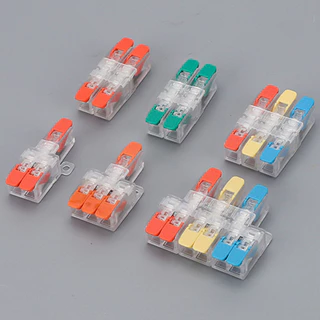 Terminal de fiação rápida Push-in Wire Connector Splitter Mini Universal High power Butt Terminal Block Led Light 1 em Múltiplo Out
