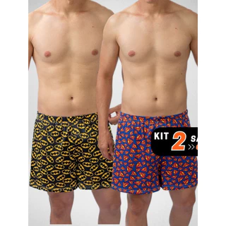 Kit 2 Samba Canção  Pijamas Masculino Short para Dormir Descansar Lazer Produto de Qualidade em Oferta na Shopee