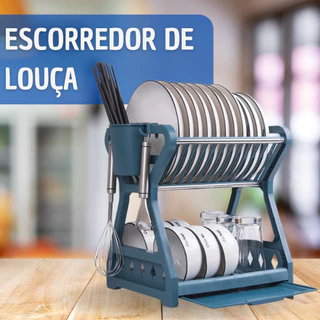 Escorredor de Louças 13 Pratos Secador Louça escorredor de Cozinha seca Copos Desmontável