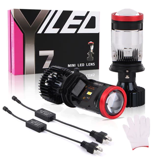 2pcs 180W Y7D H4 Lâmpada De Teto LED Super Brilhante Carro H4 Mini Projetor De Lente 6000k 30000LM Turbo Ventilador De Feixe Baixo Alto