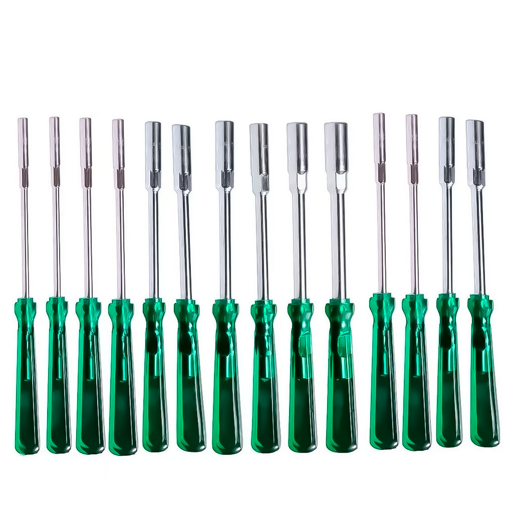 Kit Jogo Chaves Canhão Sextavado 13 Peças Todas As Medidas Aço Cr-V 125mm Profissional