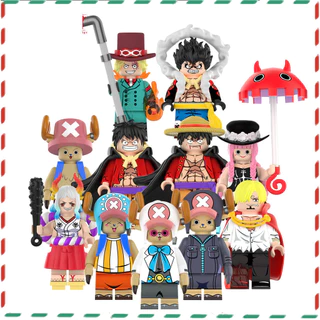 Brinquedos Educativos Para Crianças Pequeno Brinquedo De Construção Luffy anime One Piece minifigure Modelo
