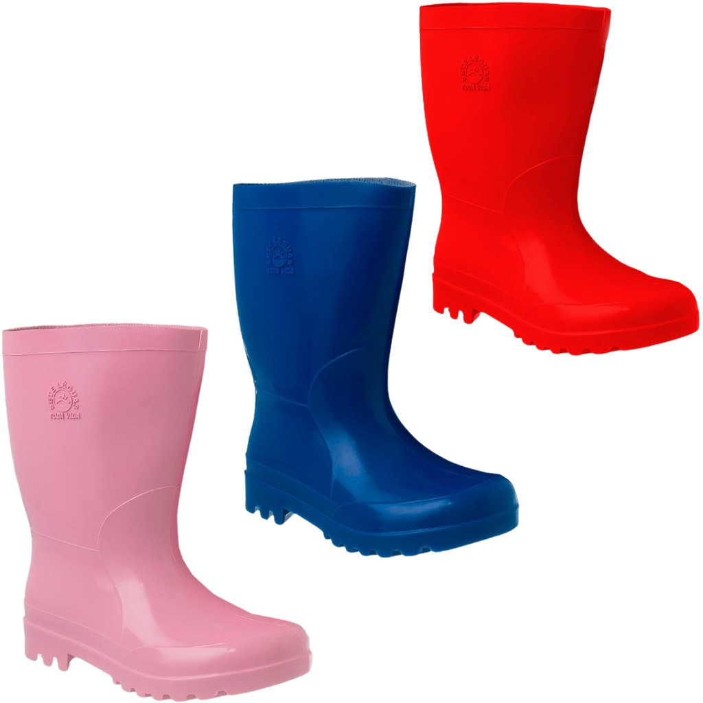 Bota Galocha Infantil Nº 23 35 Solado Antiderrapante PVC