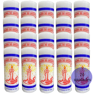 Vela Grossa Branca 325gr 20 Unidades - Chama Do Oriente