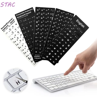 STAC Autocolantes De Teclado Sem Desbotamento Não Inglês Russo Laptop PC Espanhol Layout Do Alfabeto