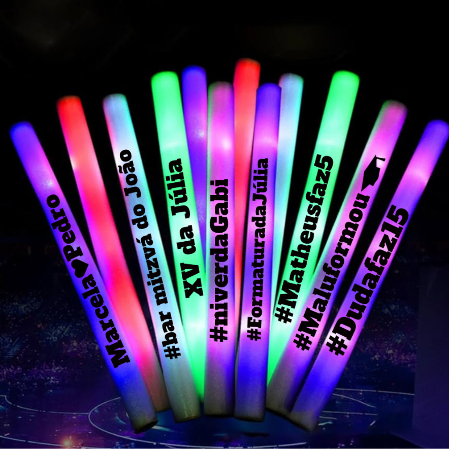 Adesivos Personalizados Para Bastão Led Festa Casamento 50Un