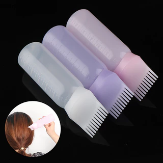 [Dhin] Frasco De 120ML Para Tintura De Cabelo Com Pincel Aplicador Frascos COD