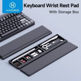 Almofada De Descanso Para Pulsos De Teclado Hagibis Memória Ergonômica De Apoio À Espuma Macia Caixa De Armazenamento De Fácil Digitação Alívio Da Dor Casa De Escritório