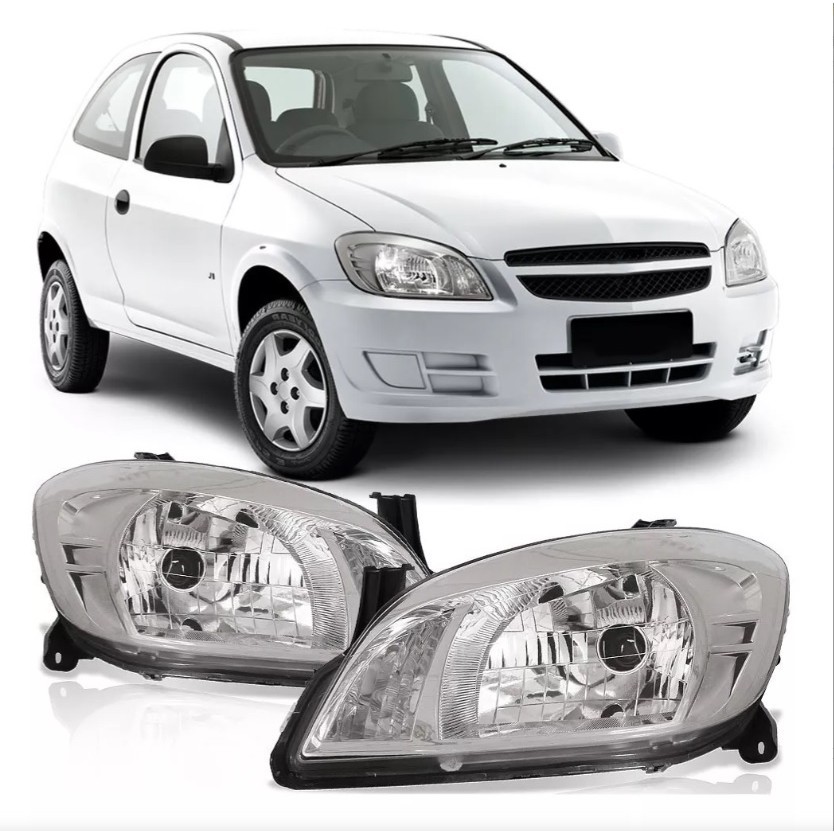 Farol Máscara Cromada Celta Prisma 2012 2011 2010 2009 A 06