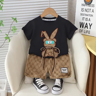 Roupas De Verão Baby Clothes Kid Boy Cartoon Camisetas Shorts Fato De Bebê Menina Manga Curta Conjunto De 2 Peças Superior E Inferior