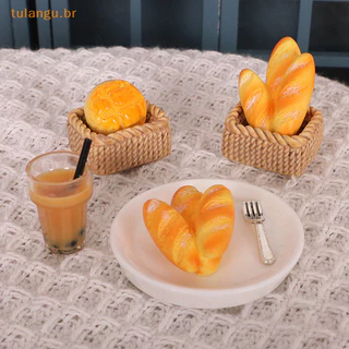 TULANGU 1/12 Pão De Simulação Dollhouse Com Cesta Mini Cozinha Decoração De Alimentos Dolls House Accessories BR