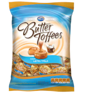 Bala sabor Leite Pacote com 100g - Butter Toffees