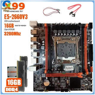 [Disponível] X99 QIYIDA ED4 conjunto de placa eletrônica de mesa 2660V3 2 peças 8G 3200Mhz PC DDR4