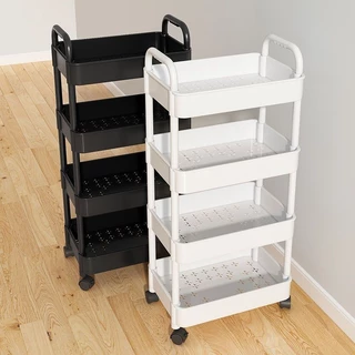 Organizador Móvel Com 4 Prateleiras Para Diversos Itens Com Rodinha(Enviar imediatamente) em Oferta na Shopee