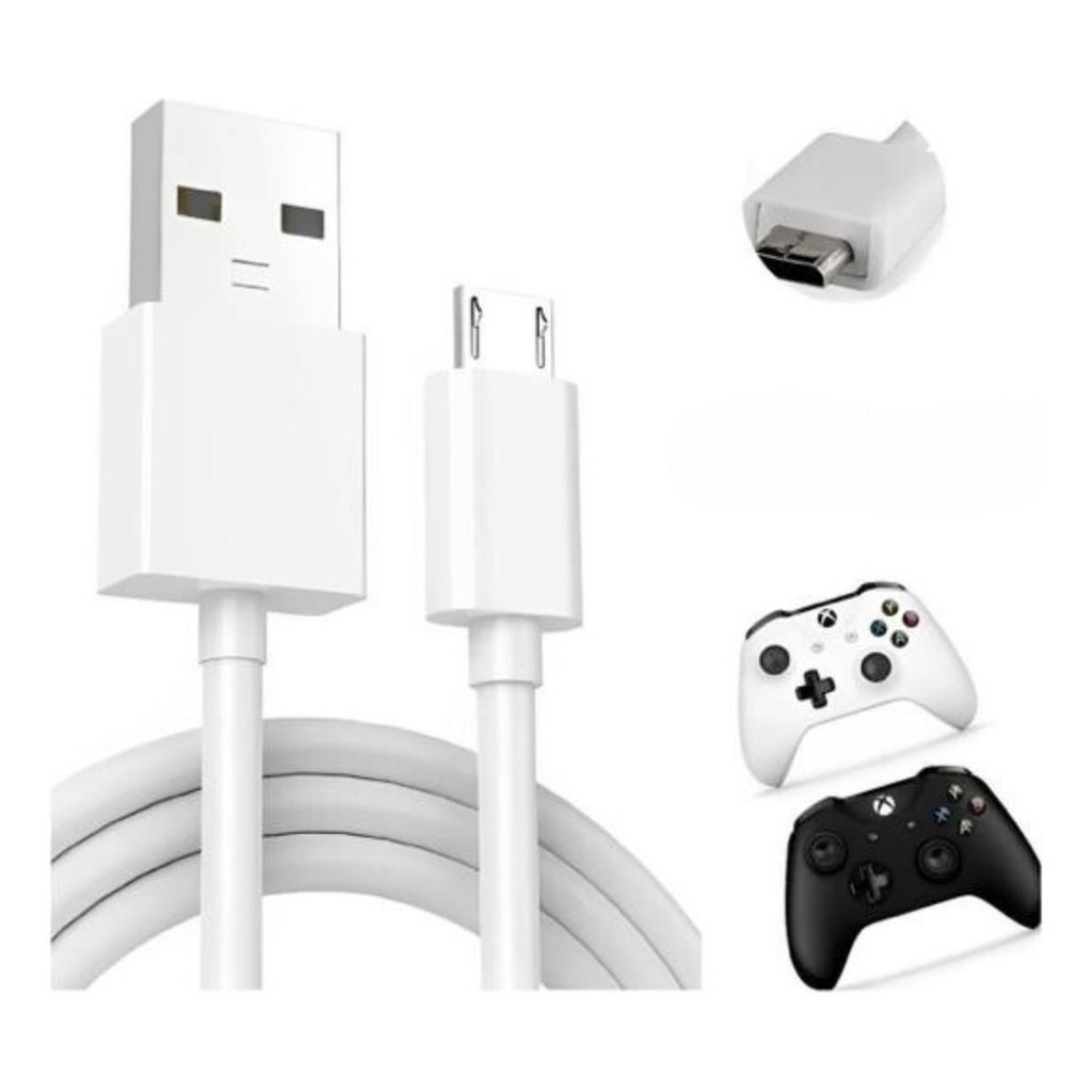 cabo usb Carregador para Controle de Xbox One 3 Metros V8 Micro Usb ...