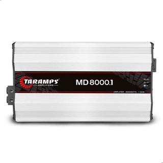 Amplificador Taramps MD8000.1 8000W RMS 1 Ohm Classe D 1 Canal Full Range com Bass Boost e Crossover 10Hz-10KHz em Oferta na Shopee