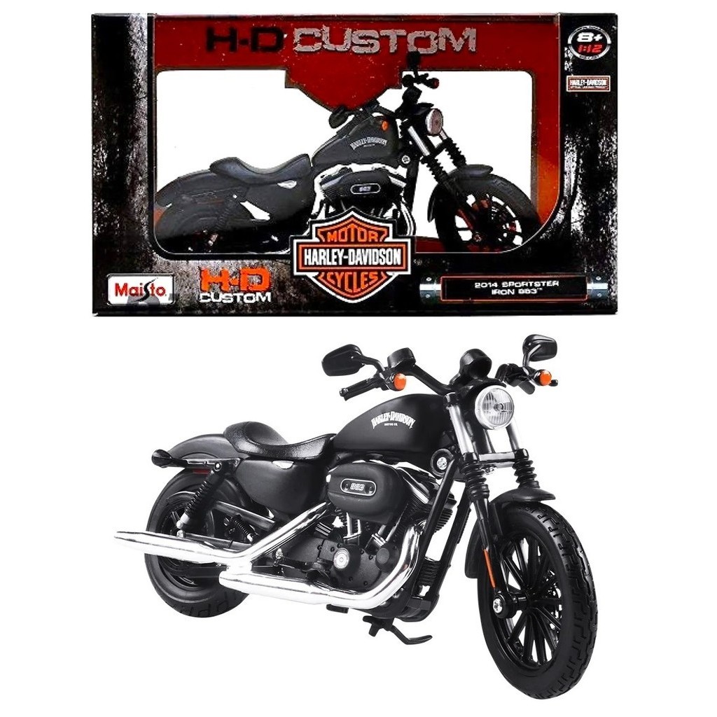 Moto Harley Davidson - HD Custom - 1/12 - Maisto | Shopee Brasil