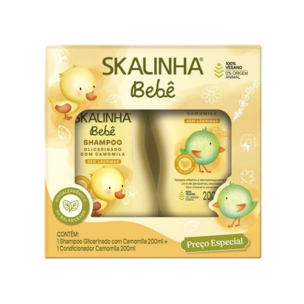 KIT SH+COND INF SKALINHA BEBE CAMOMILA 200ML