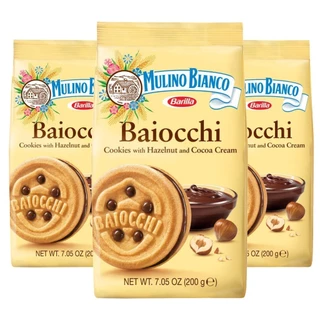Kit 3 Biscoito C/ Creme de Avelã Baiocchi MULINO BIANCO 200g