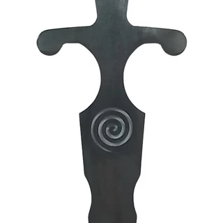 Ponteira 21cm Aço Escuro Espiral Umbanda Candomblé Magia Adaga Punhal Athame Ponteiro Assentamento Orixa Exu Pomba Gira