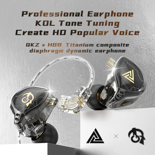 Fones De Ouvido Originais QKZ HBB HiFi Plugáveis Para Palco De Articulação De Bandeira