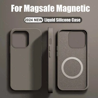 Para Magsafe Capa Magnética De Silicone Líquido iPhone 15 13 12 11 14 Pro Max 15 Plus Acessórios De À Prova De Choque De Carga Sem Fio