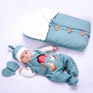 Kit Saída de Maternidade Menino Fazendinha/Moda Infantil