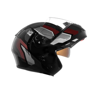 Capacete Articulado Moto Peels Urban U-rb2 Hold Preto e Cobre Brilhante Robocop