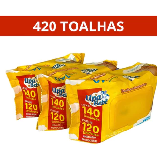 Kit Com 420 Lenço Umedecido/3 Pacotes- Upa Bebê Promoção em Oferta na Shopee