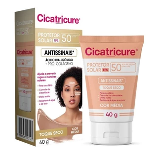 Cicatricure Protetor Solar Antissinais FPS50 Cor Média 40g