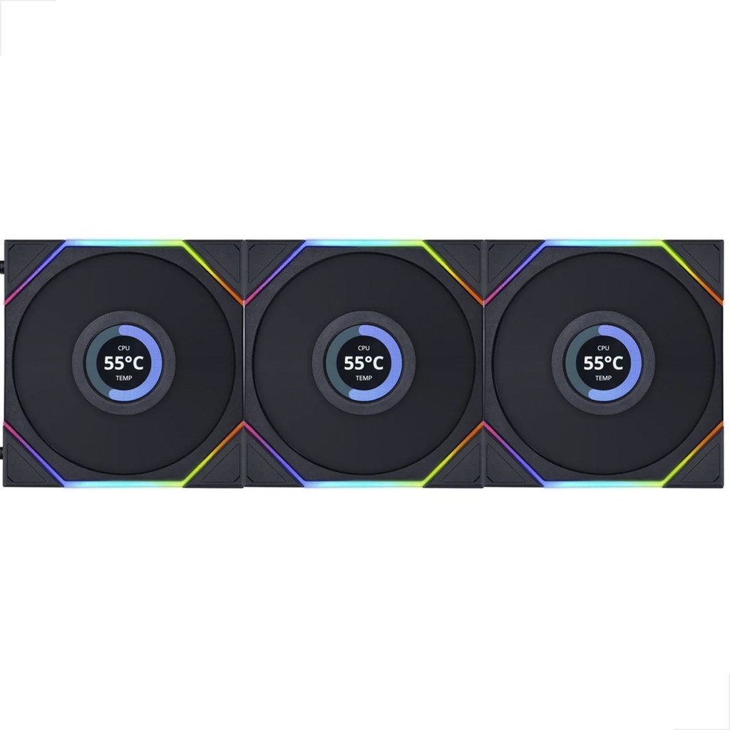 Cooler Lian Li UNI FAN TL LCD 120 Reverse RGB Preto 120mm Cooler Lian Li UNI FAN TL LCD 120 Reverse RGB Preto 120mm