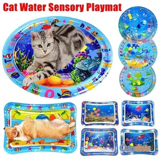 Gatos Tapete Sensorial De Brinquedos Com Água Insuflável Espessada De Peixe Cama De Cachorro Sensoriais Para Animais De Estimação Diversão Interativa