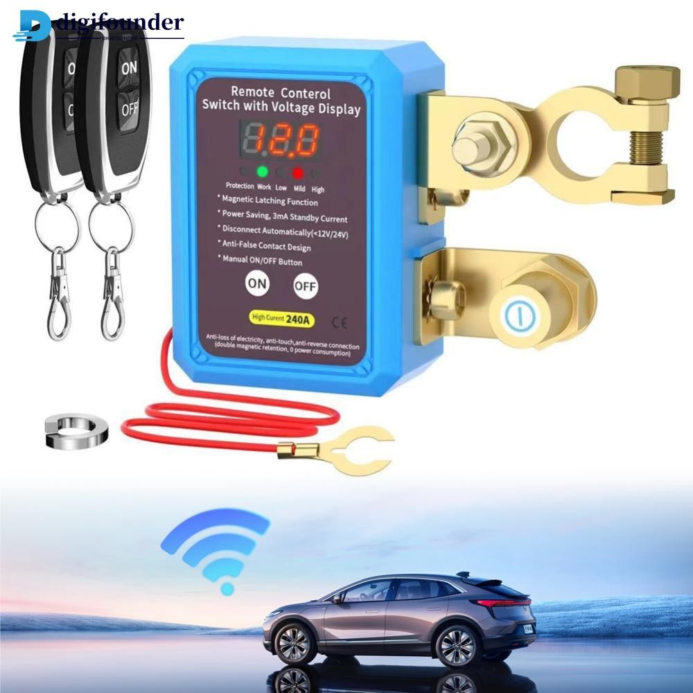 Interruptor Cortacorrientes Batería Coche 12V 240A Con Mando A Distancia - Para Coche, Barco, Caravana, Moto