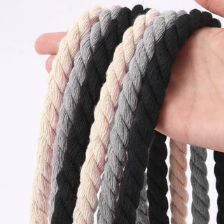 (Em Estoque) Novo Estilo 1 Par 8mm De Espessura Circular Três Fios Corda De Cânhamo Tecido 120cm Algodão Linho Cadarços