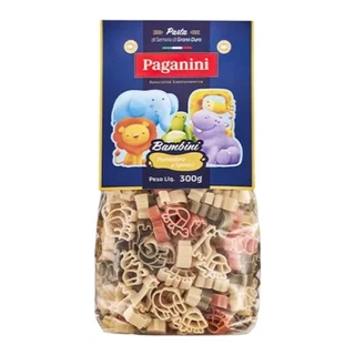 Macarrão PAGANINI Bichinhos Bambini Tricolore 300g