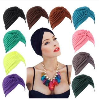 Turbante Chapéu Feminino Indiano Elástico Fechado Estiloso em Oferta na Shopee