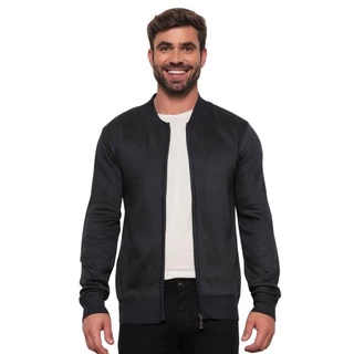 Cardigan Suéter Masculino Casaco Modelo Tricot Gola Alta Premium