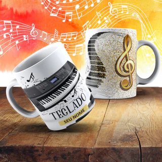 Caneca Personalizada Teclado Tecladista Musica Instrumento Musical