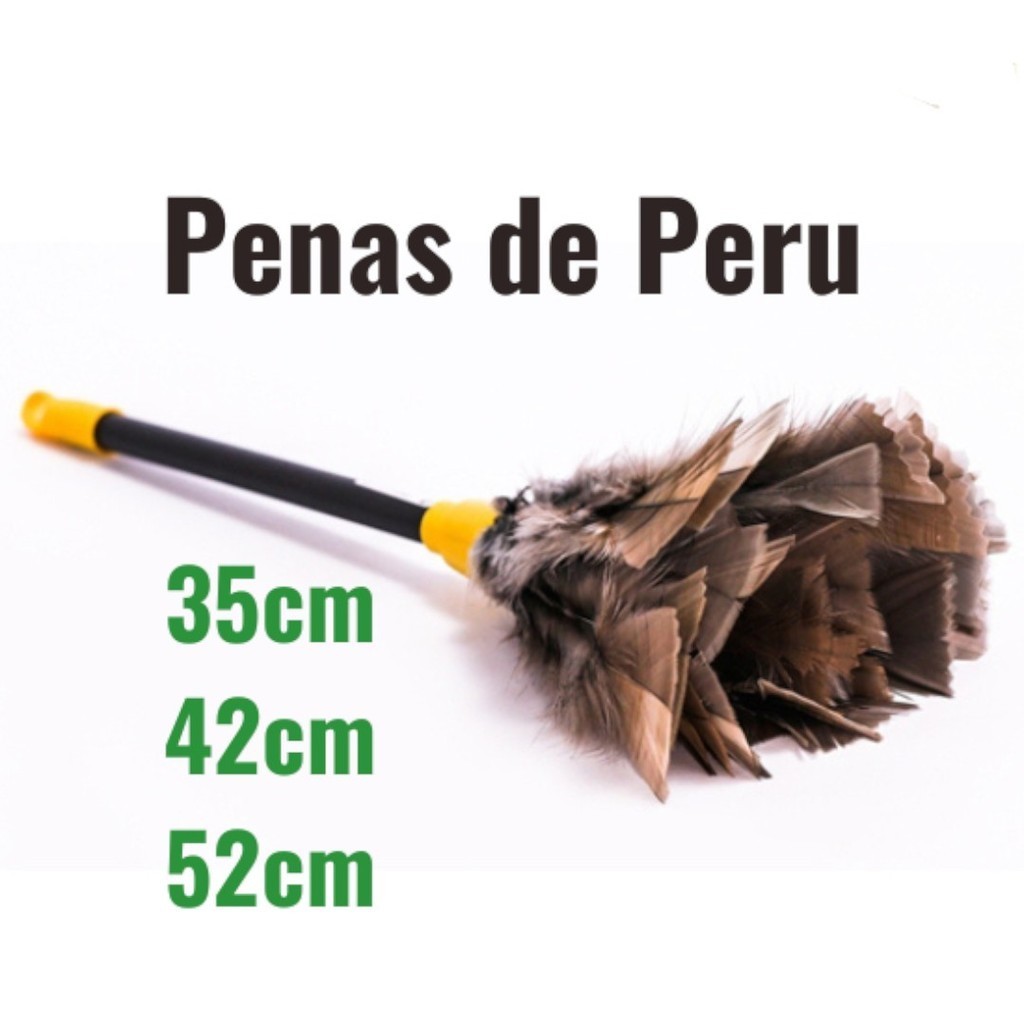 Espanador de pó Pena de Peru Tira Pó 32cm 42cm 52cm